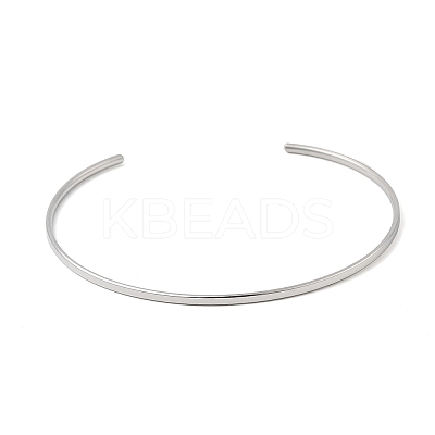 304 Stainless Steel Cuff Bangles BJEW-D388-01A-P-1