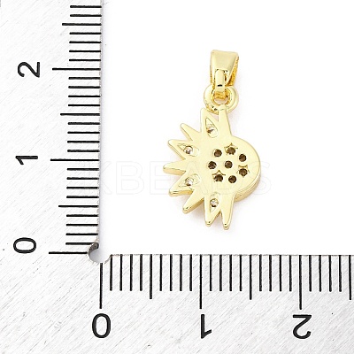 Brass Micro Pave Cubic Zirconia Pendants KK-S510-12G-1