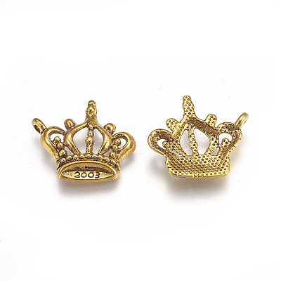 Tibetan Style Metal Alloy Crown Pendants LS-X-GLF10497Y-NF-1
