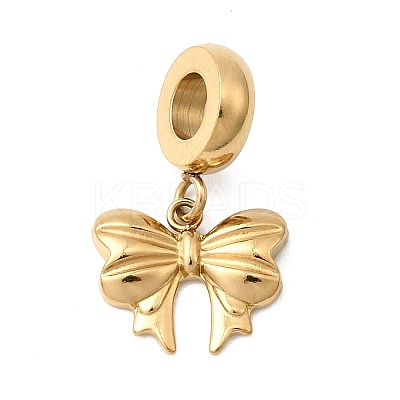 304 Stainless Steel European Dangle Charms STAS-D153-16G-1