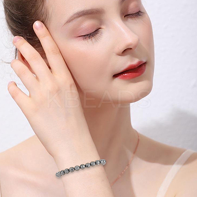 60Pcs Non-magnetic Synthetic Hematite Beads G-BBC0001-54-1