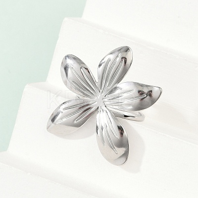 304 Stainless Steel Cuff Rings RJEW-D306-17P-1