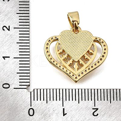 Brass Micro Pave Cubic Zirconia ABS Imitation Pearl Pendants KK-D328-03G-C-1