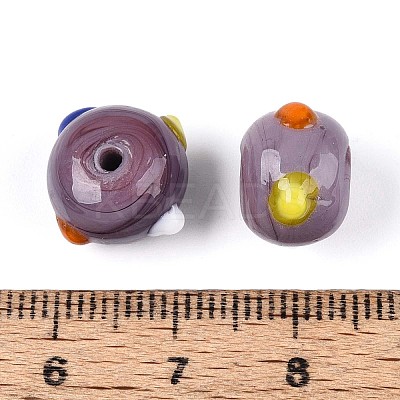 Handmade Lampwork Bumpy Beads LAMP-ZX003-07-07-1