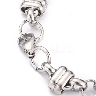 Tarnish Resistant 304 Stainless Steel Link Chain Bracelets X-BJEW-Z011-01P-1