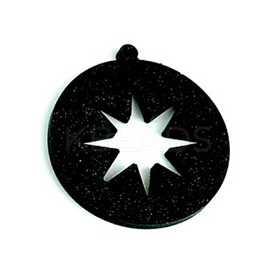 DIY Flat Round with Star Pendant Silicone Molds LS-DIY-I099-14-1