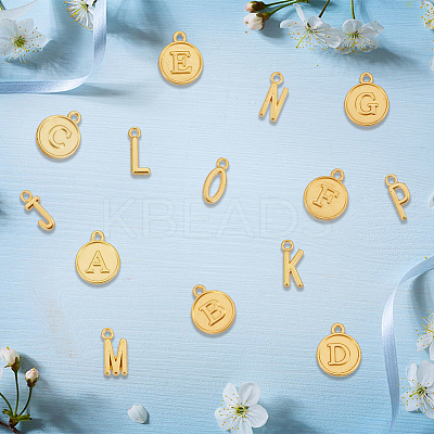 4Bags 2 Styles Tibetan Style Zinc Alloy 26 Letters Pendants FIND-SC0017-57G-1