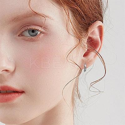 316 Stainless Steel Thorns Hoop Earrings for Men Women EJEW-SZ0001-96-1