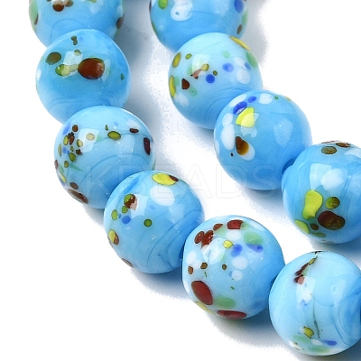 Handmade Lampwork Beads Strands LAMP-H071-01B-08-1