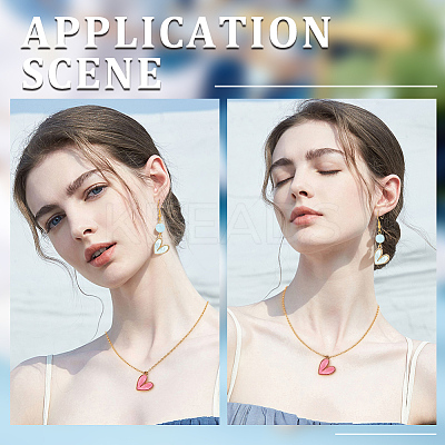 48Pcs 8 Colors Acrylic Pendants FIND-SC0005-19-1
