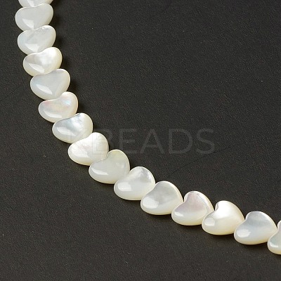 Natural White Shell Mother of Pearl Shell Beads BSHE-B005-10-1