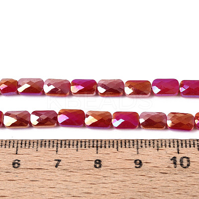 Electroplate Opaque Solid Color Glass Beads Strands EGLA-N002-25-A01-1