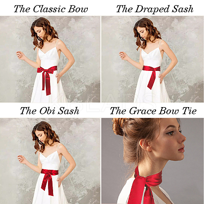 Satin Cloth Ribbon Wrap Around Chain Belt AJEW-WH0314-198C-1