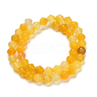 Natural Yellow Agate(Dyed & Heated) Beads Strands G-G203-02A-1