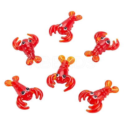 6Pcs Handmade Lampwork Beads LAMP-NB0002-07-1