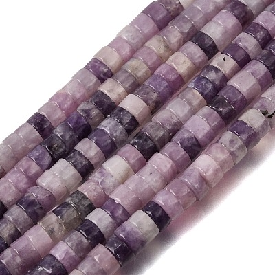 Natural Lepidolite/Purple Mica Beads Strands GG-CBA8682-B08-1