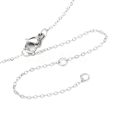 304 Stainless Steel Cable Chain Necklaces PH-NJEW-E122-11P-1