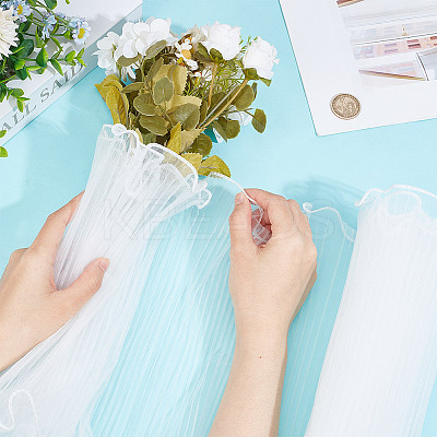 Polyester Flower Bouquet Wrapping Mesh Paper ORIB-WH0002-05A-1