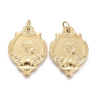 Ion Plating(IP) 304 Stainless Steel Pendants STAS-F256-010G-1