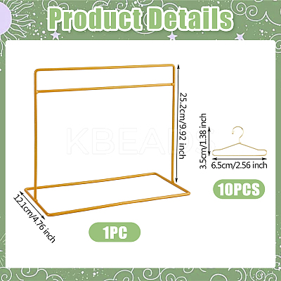 10Pcs Mini Iron Doll Clothes Hangers & 1Pc Doll Clothes Storage Rack DIY-FH0006-65-1