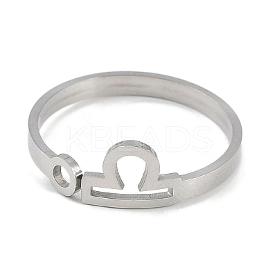 Non-Tarnish Constellations 304 Stainless Steel Open Cuff Ring for Women RJEW-L122-001P-01-1