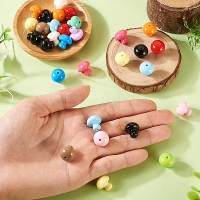 30Pcs Opaque Acrylic Bead OACR-TA0004-04-1