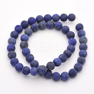 Natural Lapis Lazuli Round Beads Strands G-D660-12mm-1
