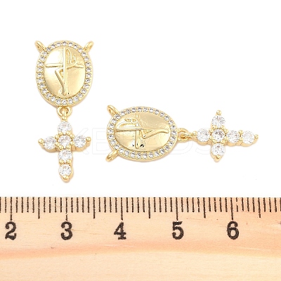 Brass Pave Cubic Zirconia Pendants KK-U009-09D-G-1
