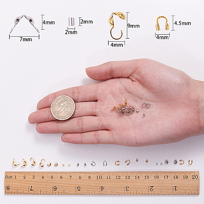 Brass Crimp Beads Covers KK-SC0001-09-1