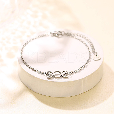 304 Stainless Steel Link Bracelets WGDD040-01-1