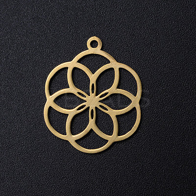 Ion Plating(IP) 304 Stainless Steel Filigree Charms X-A-STAS-T049-T671-2-1