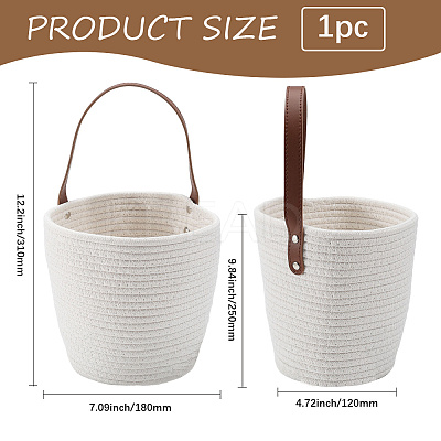 Woven Cotton Storage Baskets AJEW-WH20054-010D-1