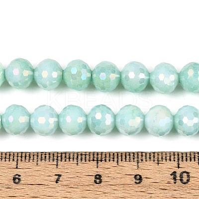 Anti-Tarnish Electroplate Glass Beads Strands GLAA-N056-8mm-02-1