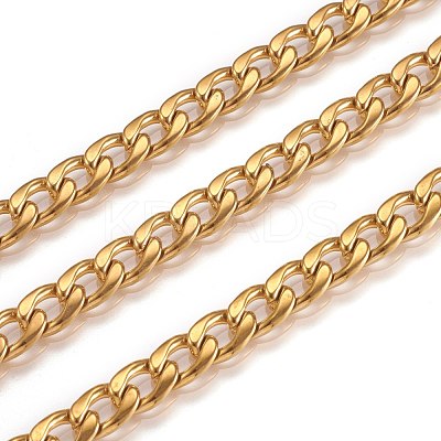 Ion Plating(IP) 304 Stainless Steel Cuban Link Chains CHS-G010-02G-1
