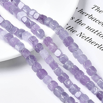 Dyed Natural White Jade Beads Strands G-S364-083A-04-1