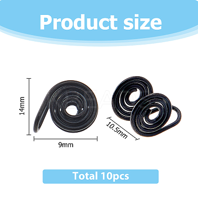 10Pcs Stainless Steel Spiral Pad Cuff Earrings EJEW-HS0001-03EB-1