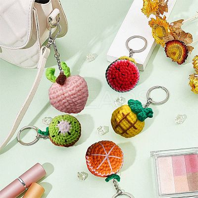 DIY Fruit Theme Keychain Making Kit DIY-FG0002-98-1