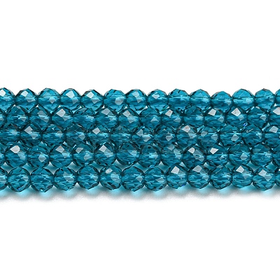 Transparent Glass Beads Strands GLAA-C019-01B-34-1