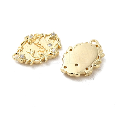Valentine's Day Brass Micro Pave Clear Cubic Zirconia Pendants KK-G481-09G-1