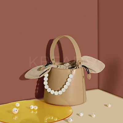 Plastic Imitation Pearl Berry Beaded Chain Bag Handles FIND-WH0111-205-1