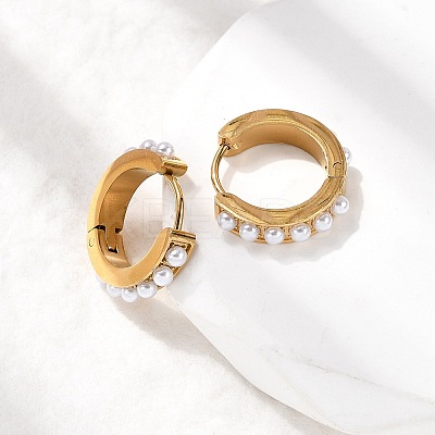 304 Stainless Steel Ring Hoop Earrings EJEW-K268-39G-1