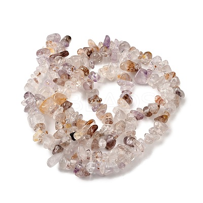 Natural Lodolite Quartz Beads Strands G-H315-A01-01-1