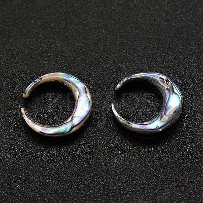 Natural Abalone Shell/Paua Shell Cabochons SSHEL-G015-64-1