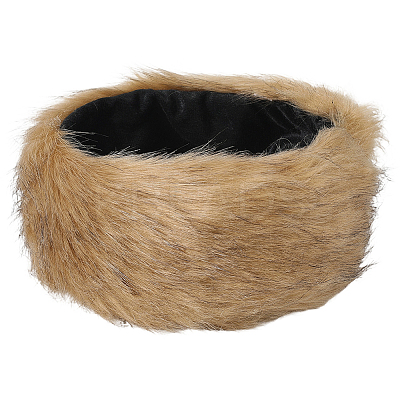1Pc Faux Fur Fiber Yarn Warmer Headbands COHT-CY0001-01E-1