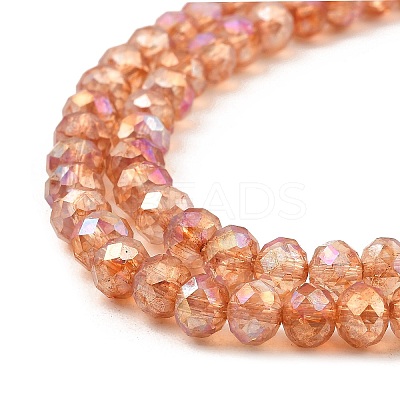 Spray Painted Imitation Jade Glass Beads Strands GLAA-P058-01B-06-1