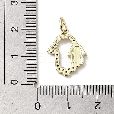 Brass Micro Pave Cubic Zirconia Pendants KK-E092-24G-02-1