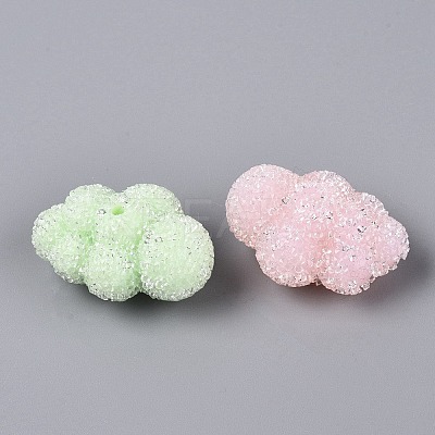 Opaque Acrylic Beads OACR-Q201-01B-M-1