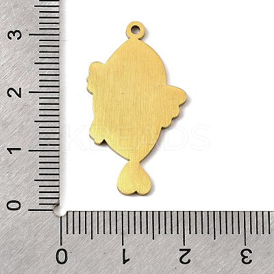 Stainless Steel Enamel Pendants STAS-I065-01G-05-1