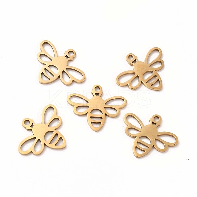 201 Stainless Steel Charms STAS-E188-03G-1