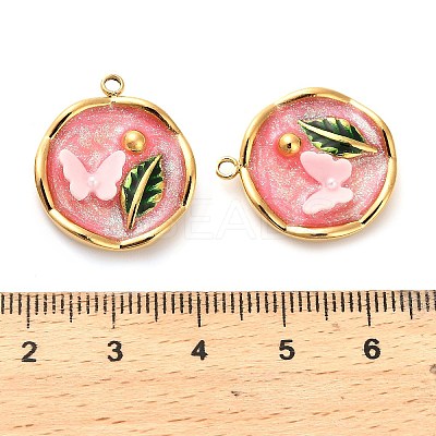304 Stainless Steel Enamel  Pendants STAS-B084-09G-03-1